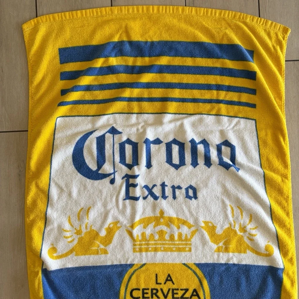 Corona Extra Beer Beach Towel 30x57 Yellow COPA Vacation Resort Travel Swim Bath